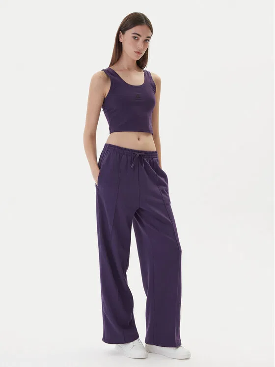 Топ slim fit Essentials Small Logo Adidas, фиолетовый — фото 2