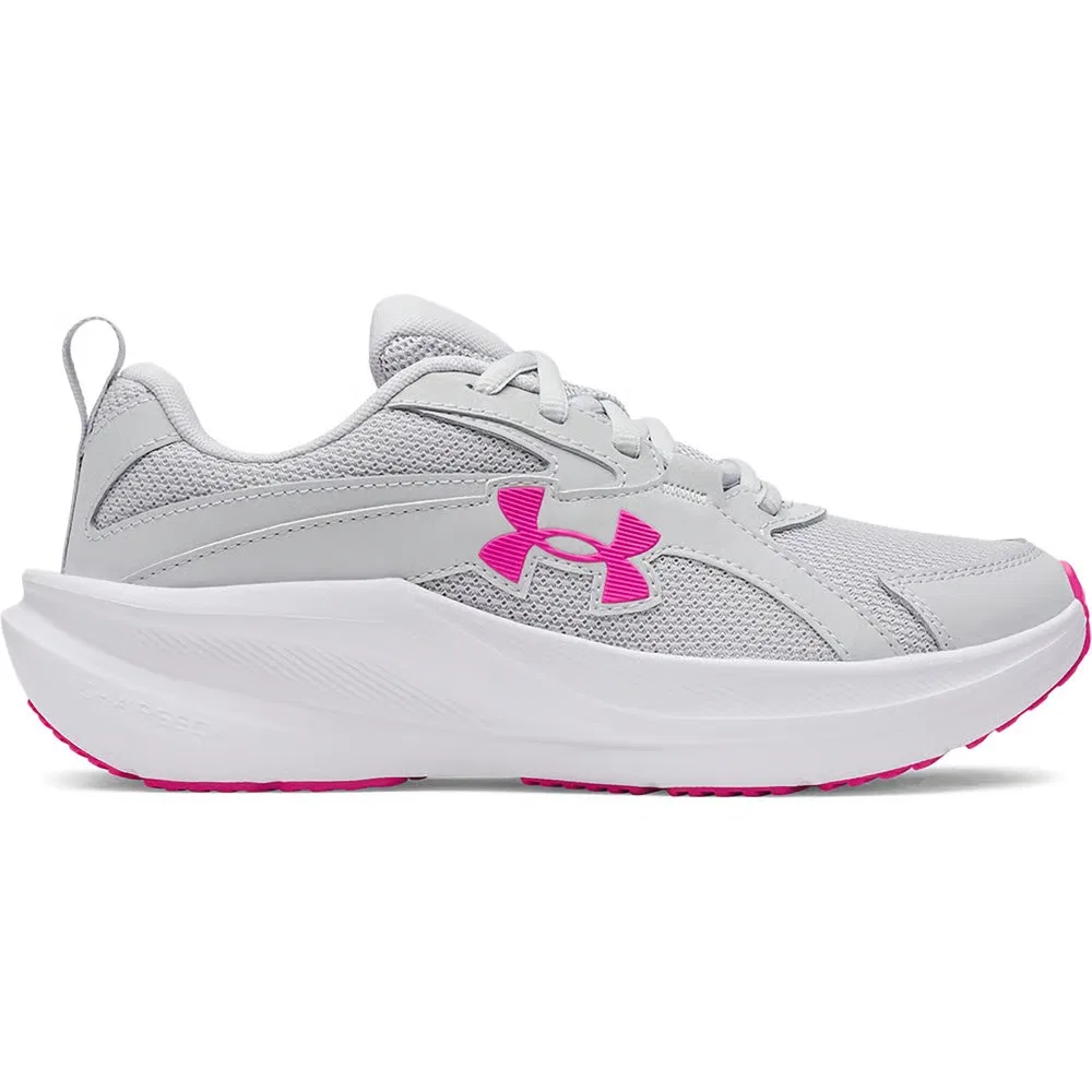 Детские кроссовки Charged+ Assert 11 для бега Under Armour, Gray/Gray /Pink — фото 2