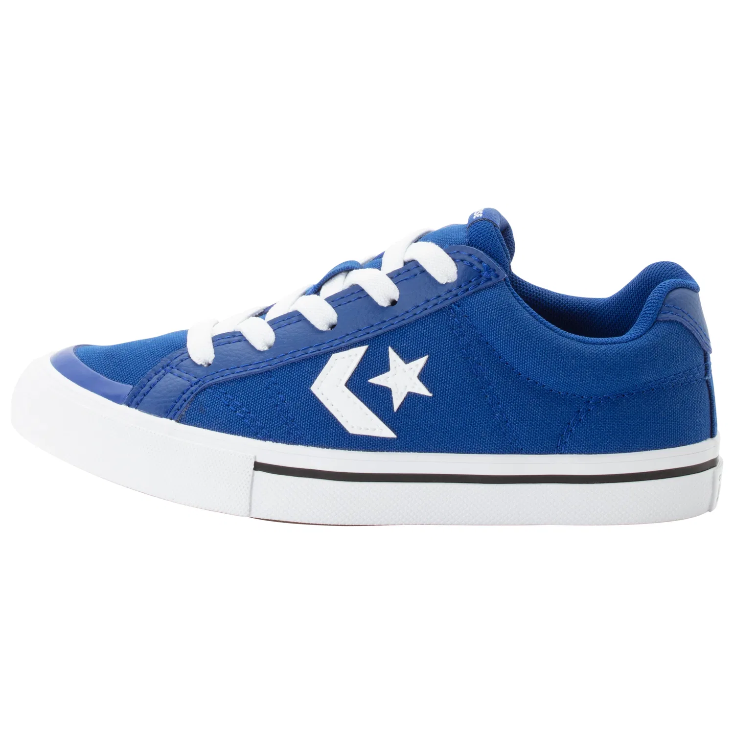Детские кроссовки на шнуровке Converse, Blue/White/Blue — фото 2