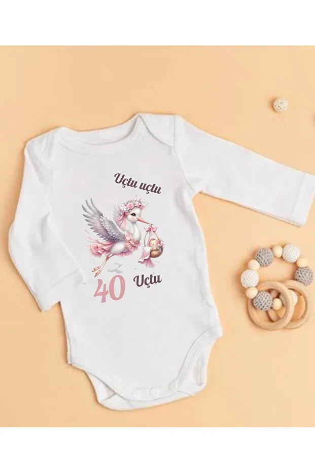 Детское боди с длинным рукавом Lupi, Pink Ecru