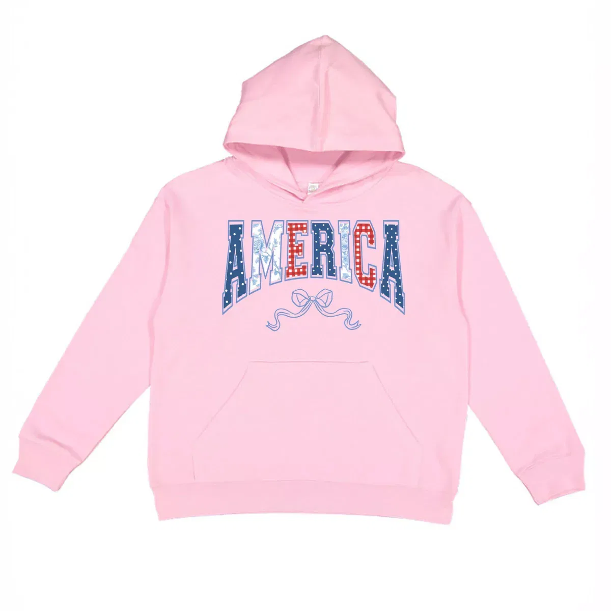 Детский худи с принтом Coquette America Arched The Juniper Shop, Pink