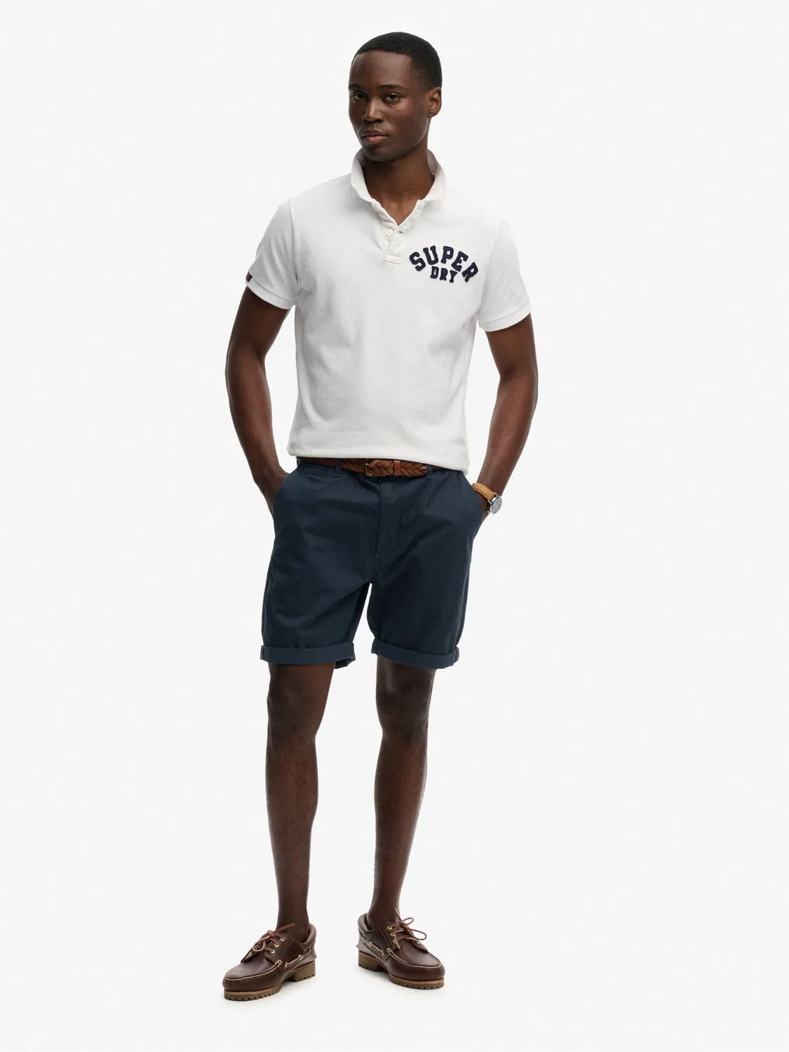 Шорты чинос Regular Fit Superdry, Navy Blue — фото 3