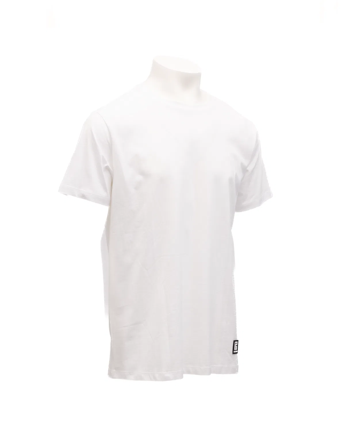 Мужская футболка хлопковая White Cotton T-Shirt Balmain, White — фото 2