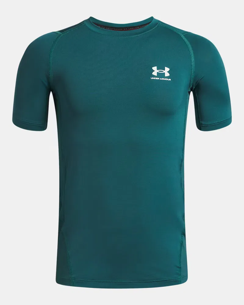 Футболка с коротким рукавом быстросохнущая HeatGear Armour UnderArmour, Rack Green/White