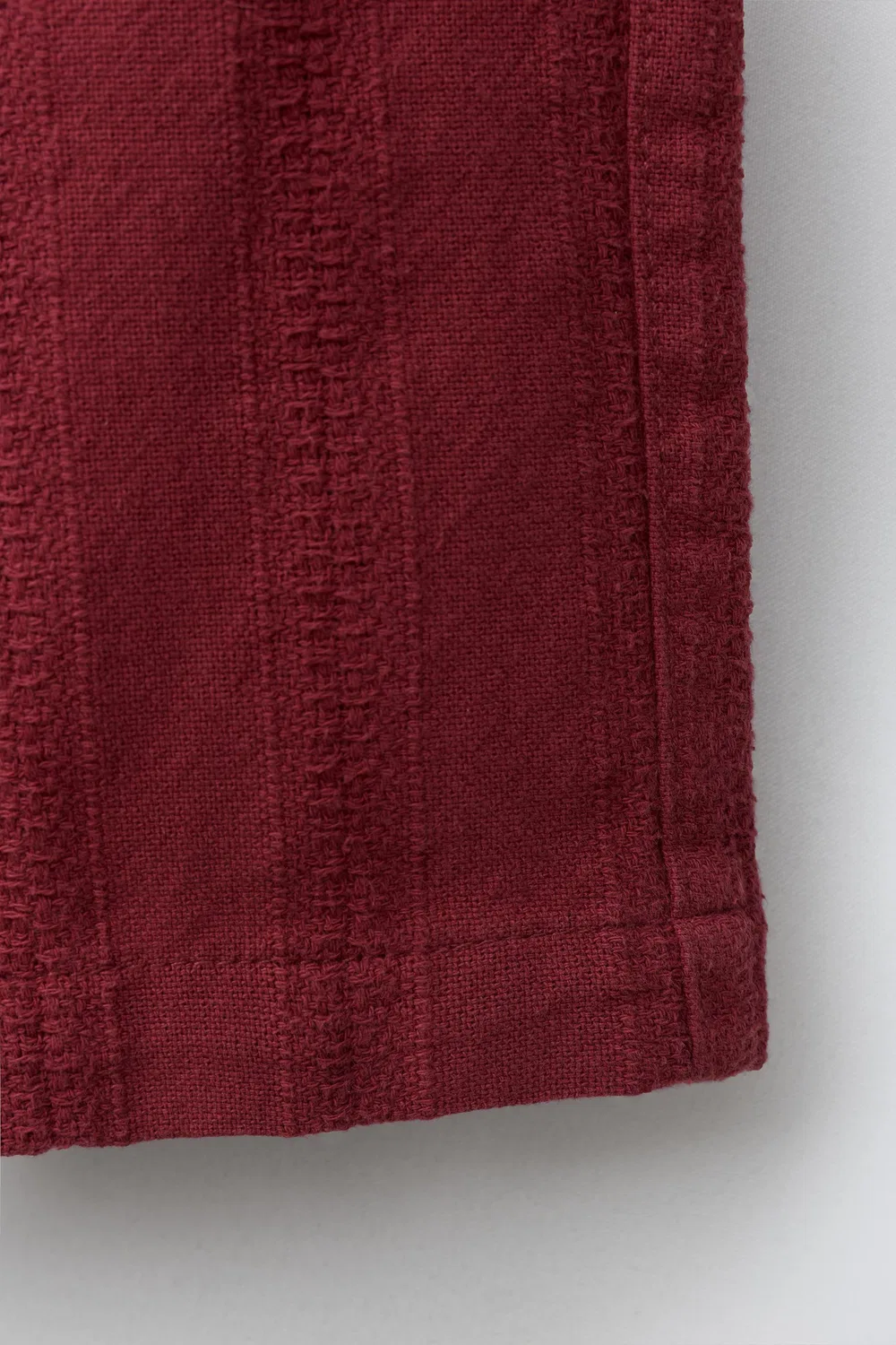 Шорты-бермуды в деревенском стиле ZARA, Burgundy — фото 4