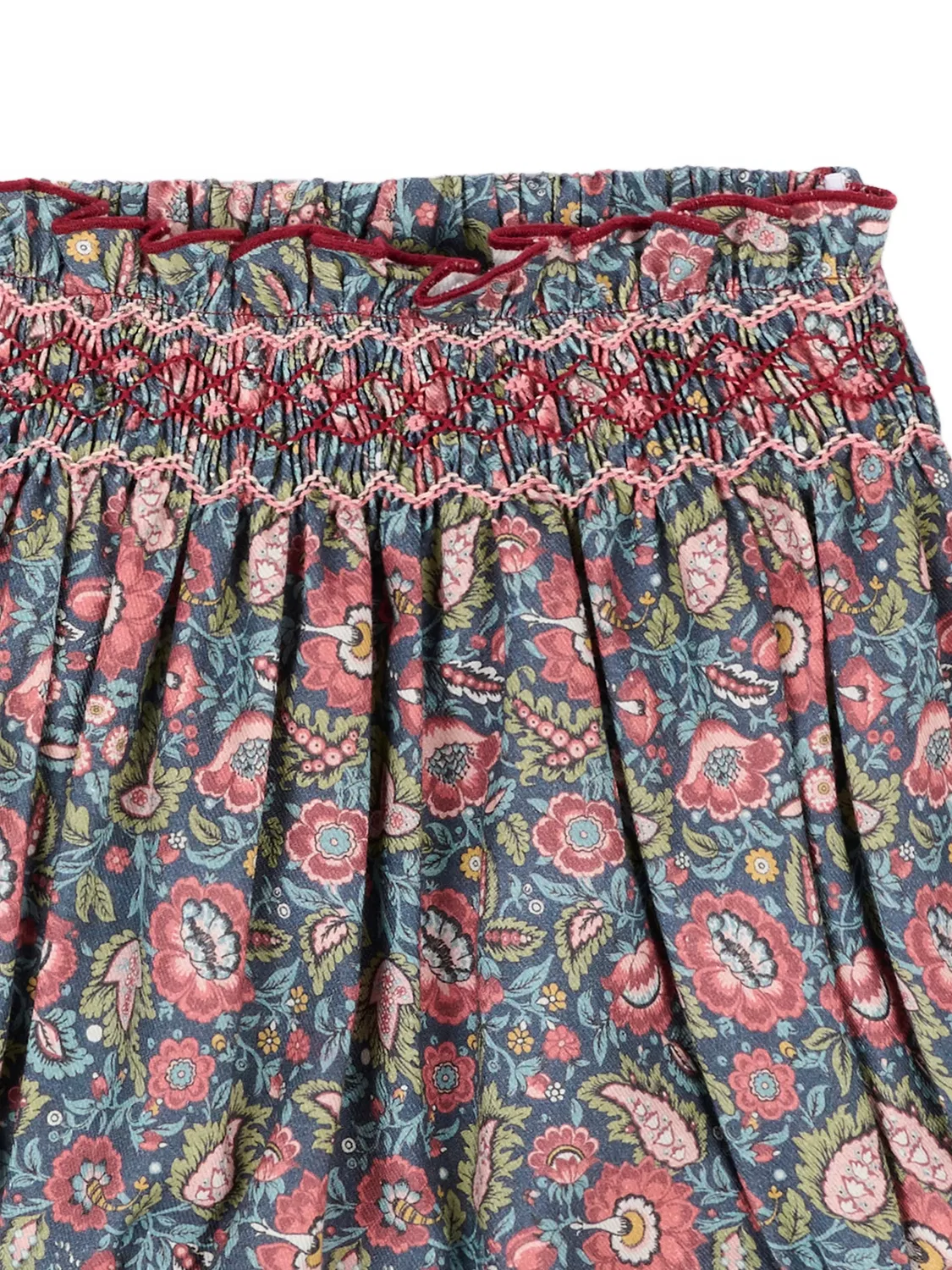 Шорты-блумеры с цветочным принтом Kidiwi Handmade, синий — фото 2