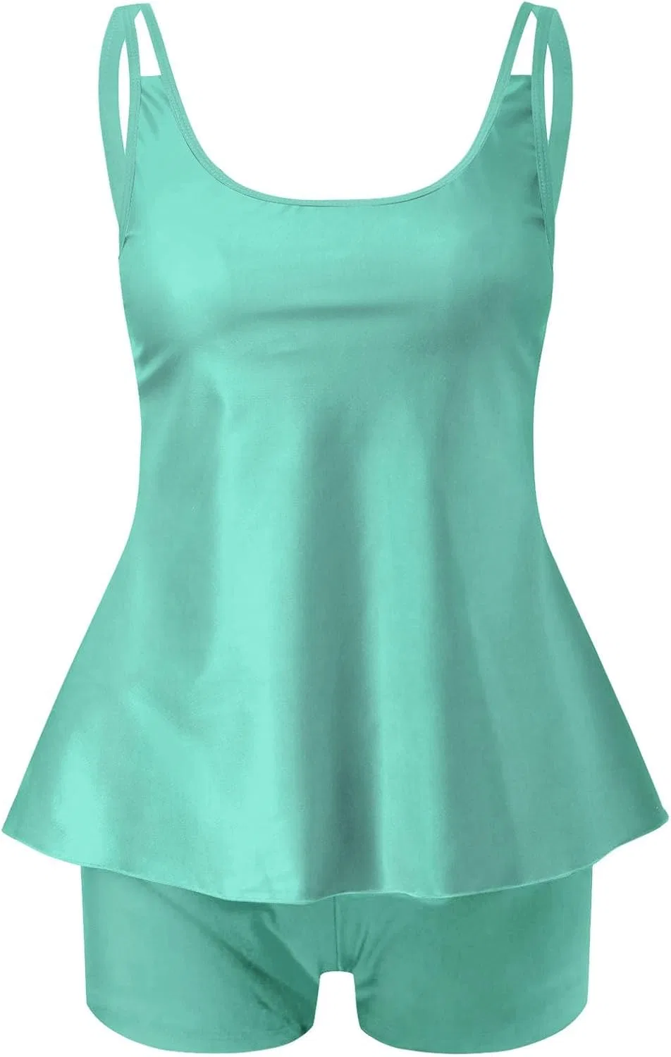 Женский танкини с принтом, двухкомплектный, Generic, D-mint Green — фото 3