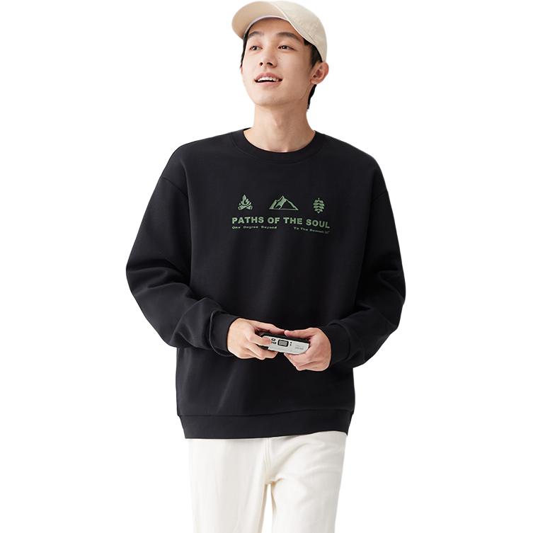 

361° Свитшот мужской Super Black с круглым вырезом утолщенный Regular, Черный, 361° Свитшот мужской Super Black с круглым вырезом утолщенный Regular