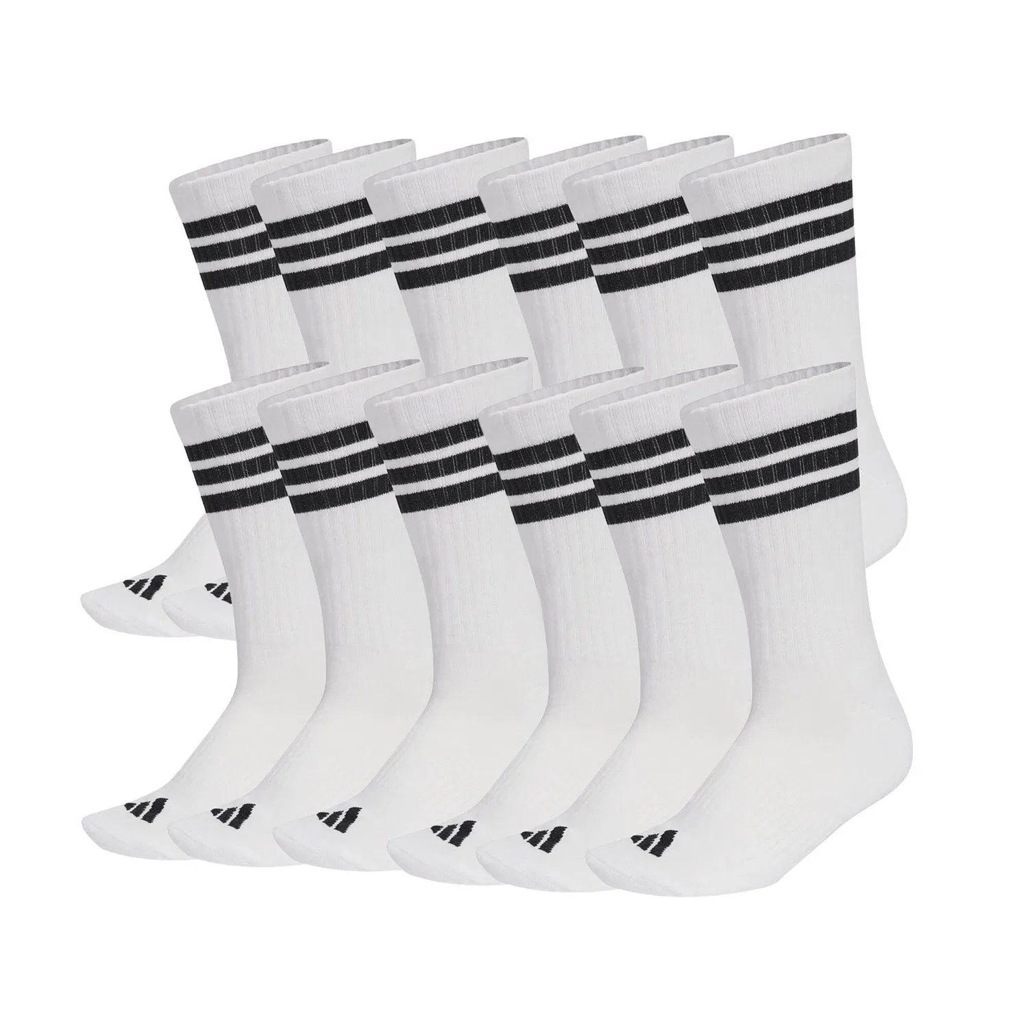 Детские носки с мягкой подошвой 3-Stripes Essentials Cushioned Crew Adidas, Weiß