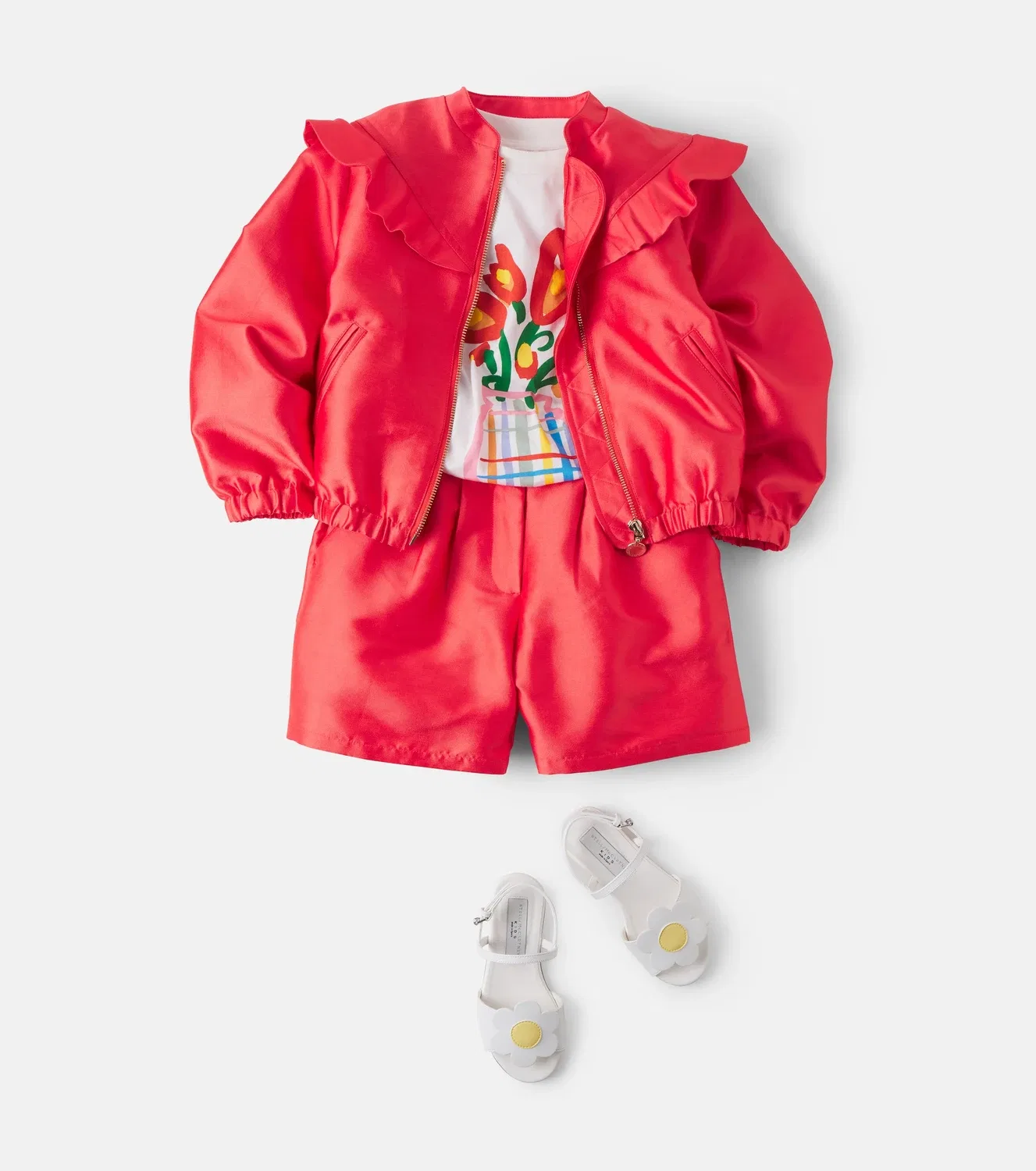 Легкая куртка из канваса Stella Mccartney Kids, красный — фото 2