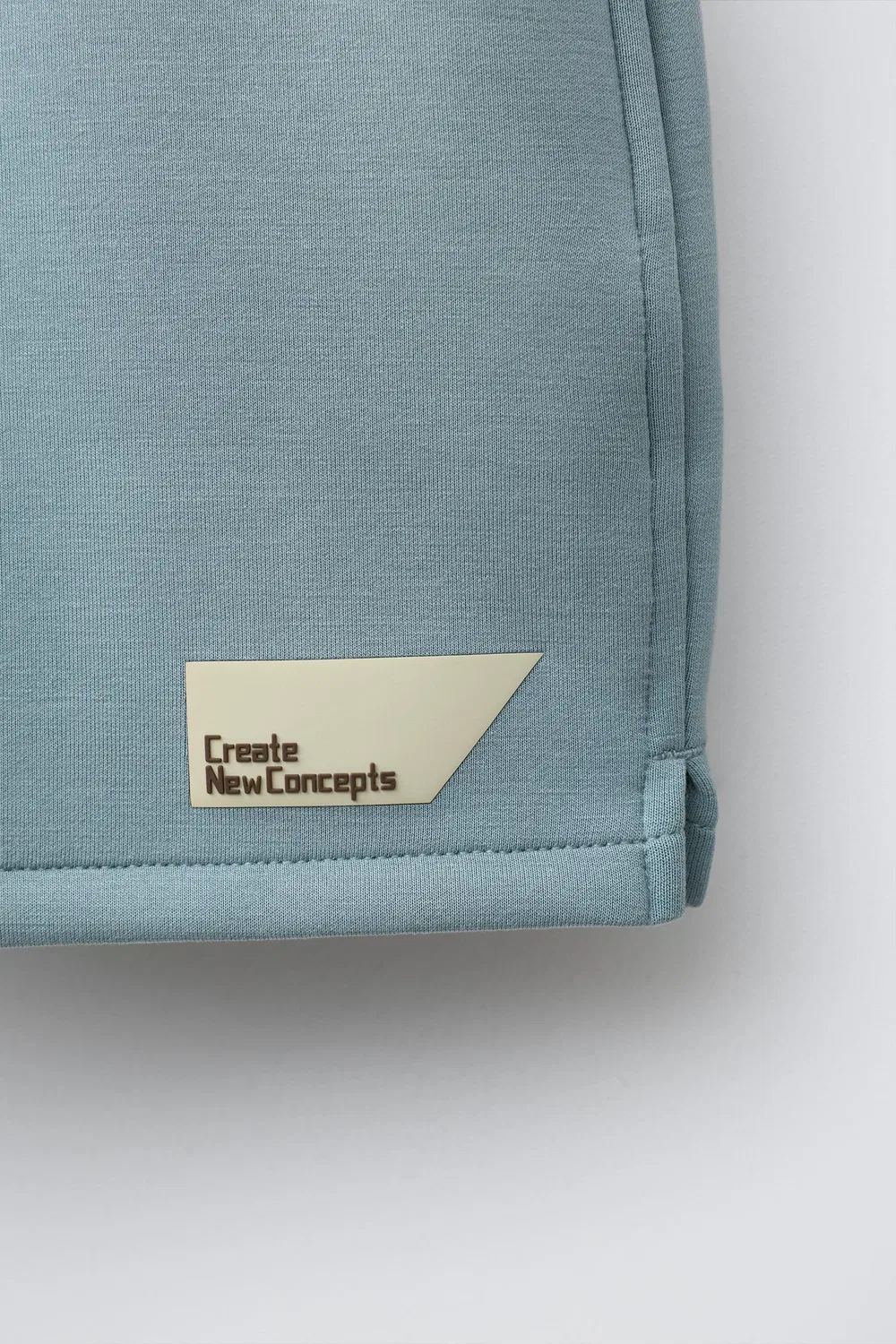 Бермудские шорты из трикотажа с этикеткой ZARA, Light Blue — фото 4