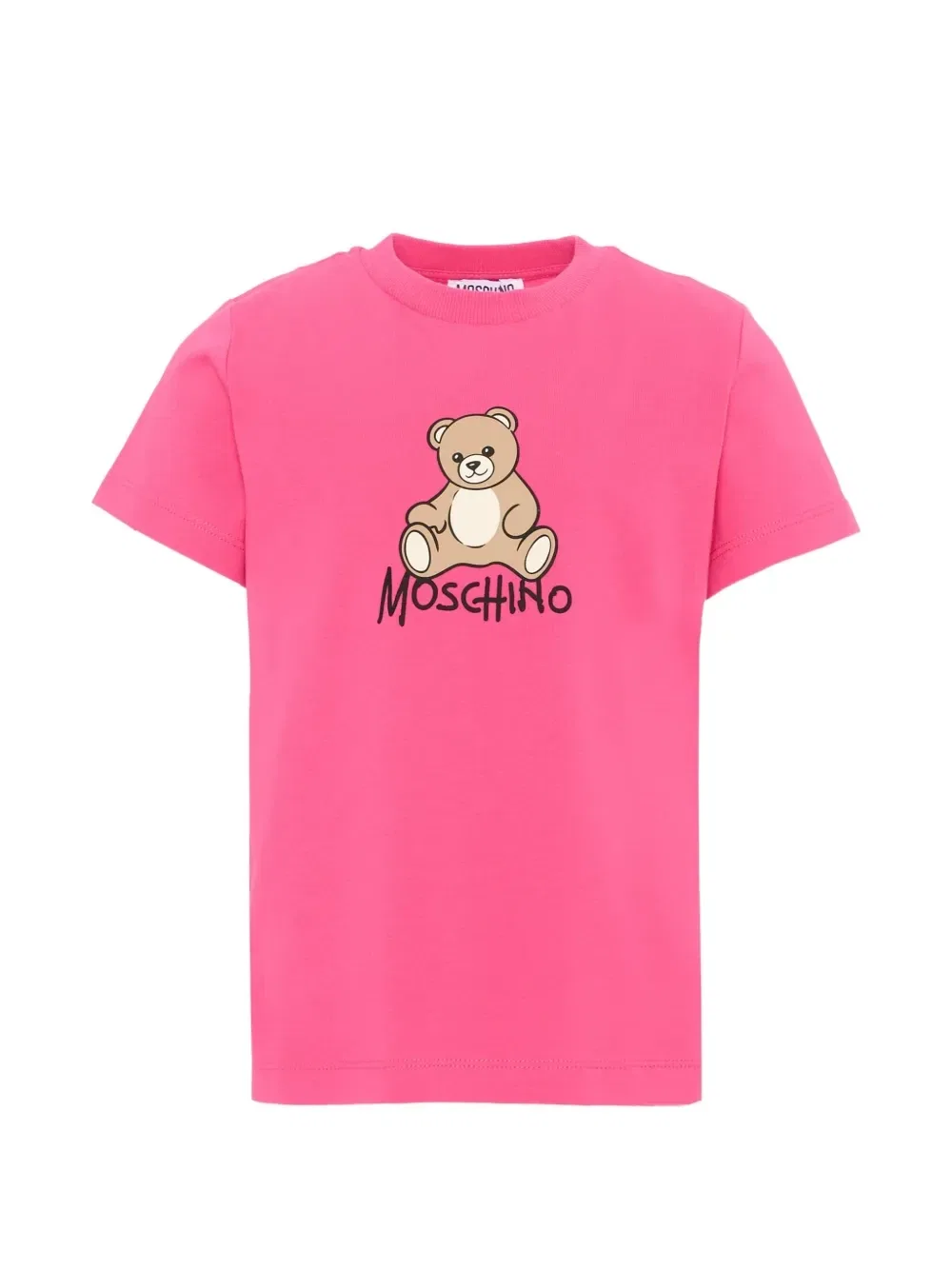 Футболка с логотипом в виде медвежонка Тедди Moschino Kids, розовый