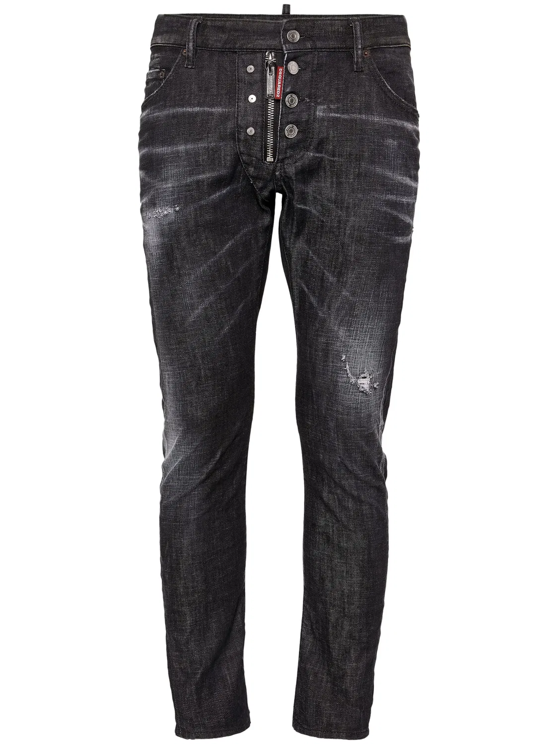 Джинсы Slim-Fit с вытравленным эффектом DSQUARED2, черный