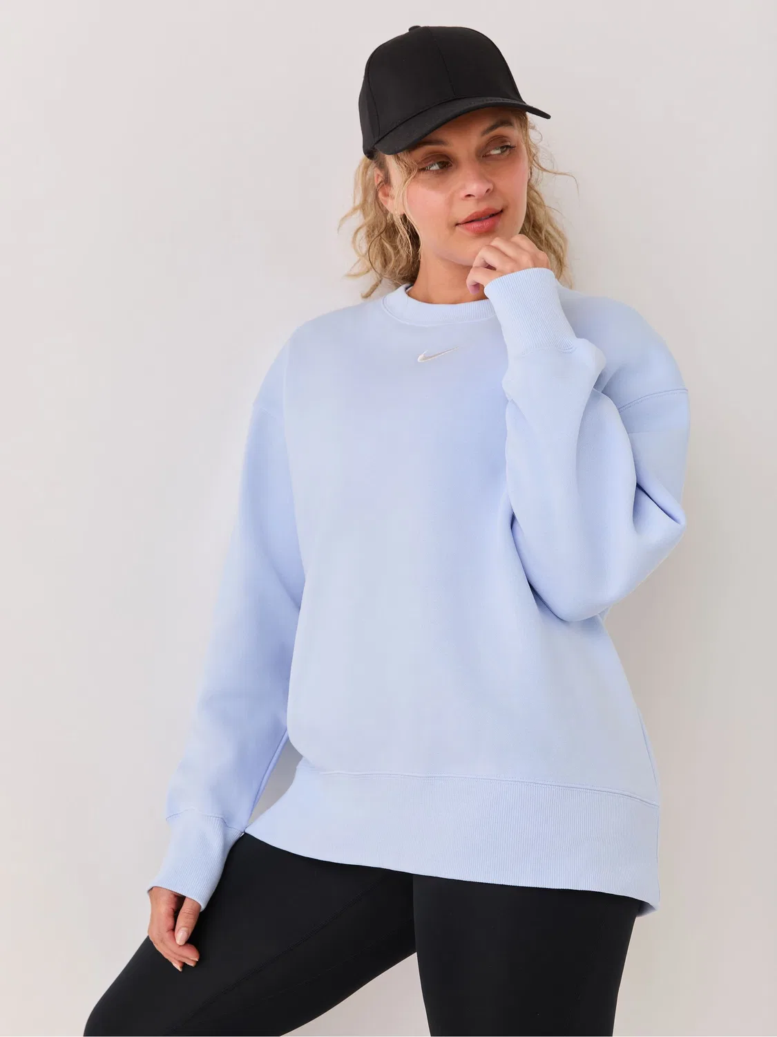 Свитшот оверсайз Nike Sportswear Phoenix Fleece Nike, голубой