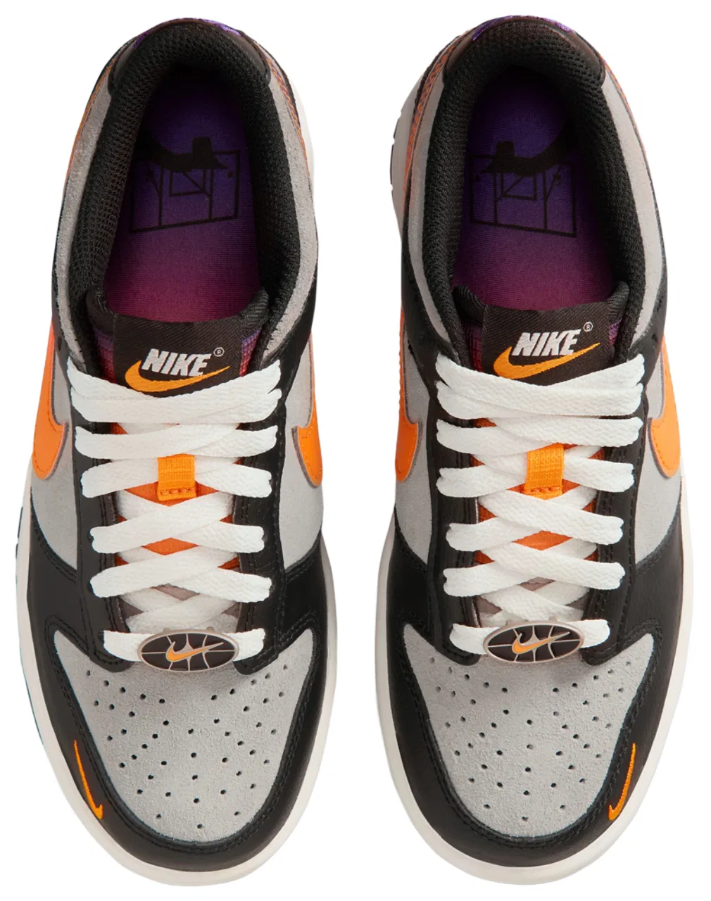 Кроссовки для мальчиков Dunk Low Nike, цвет Grey/Purple/Orange — фото 4