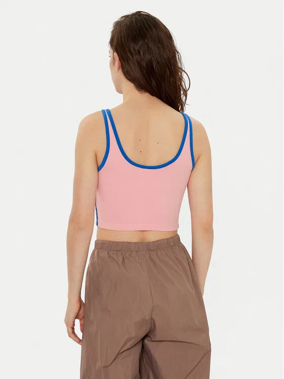 Топ slim fit adicolor 3-Stripes Adidas, розовый — фото 3