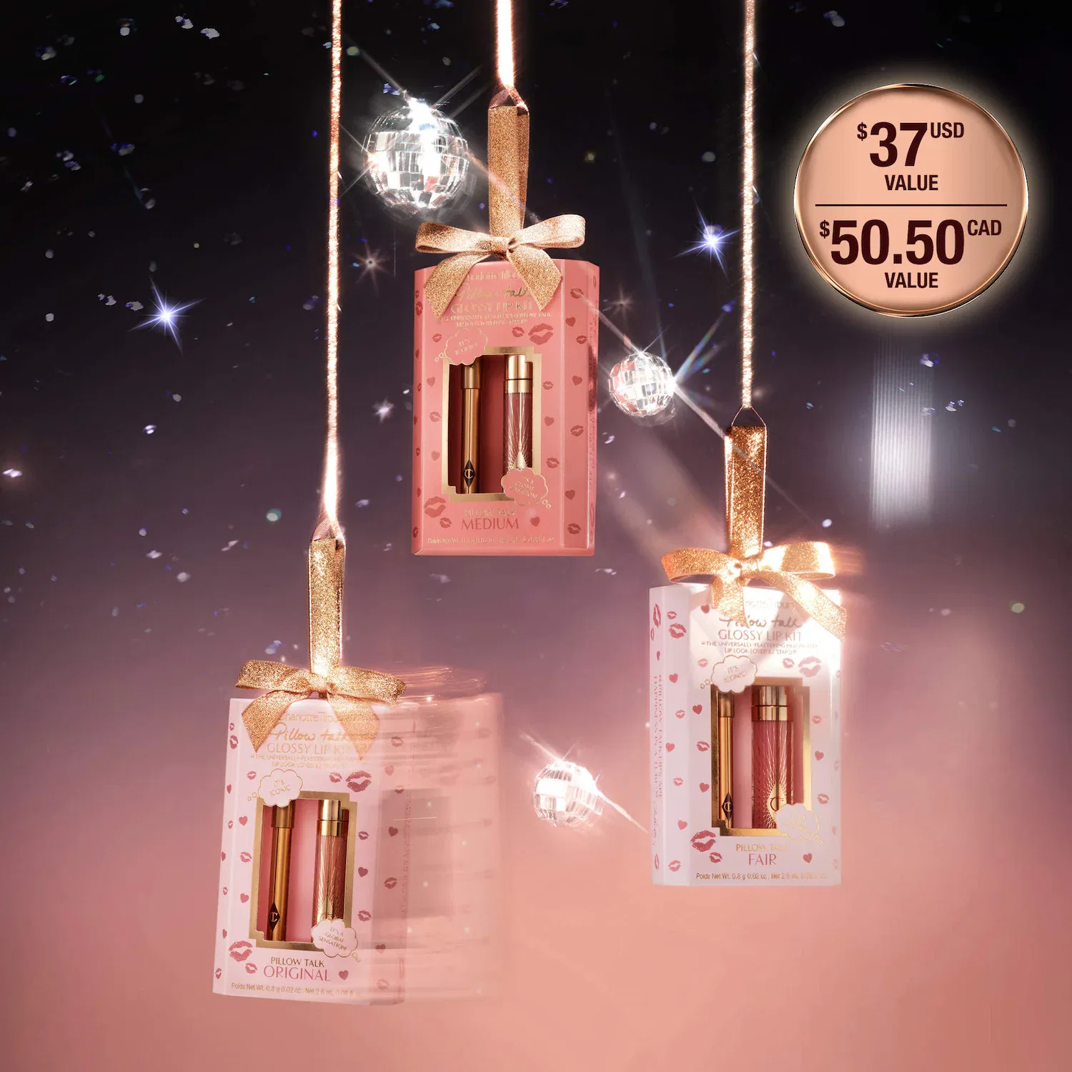 Набор миниатюрных блесков для губ Pillow Talk Glossy Lip Duos Charlotte Tilbury, Original — фото 2