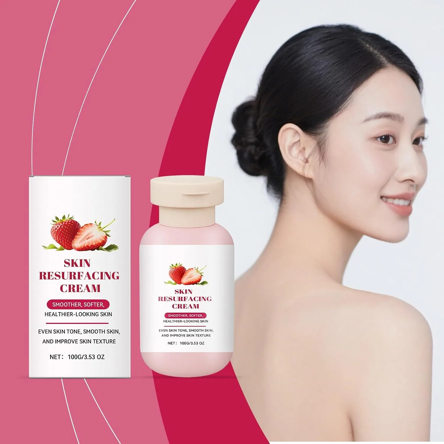 Крем для тела Strawberry Skin Treatment XINRAN, 8 шт, 100 г — фото 2