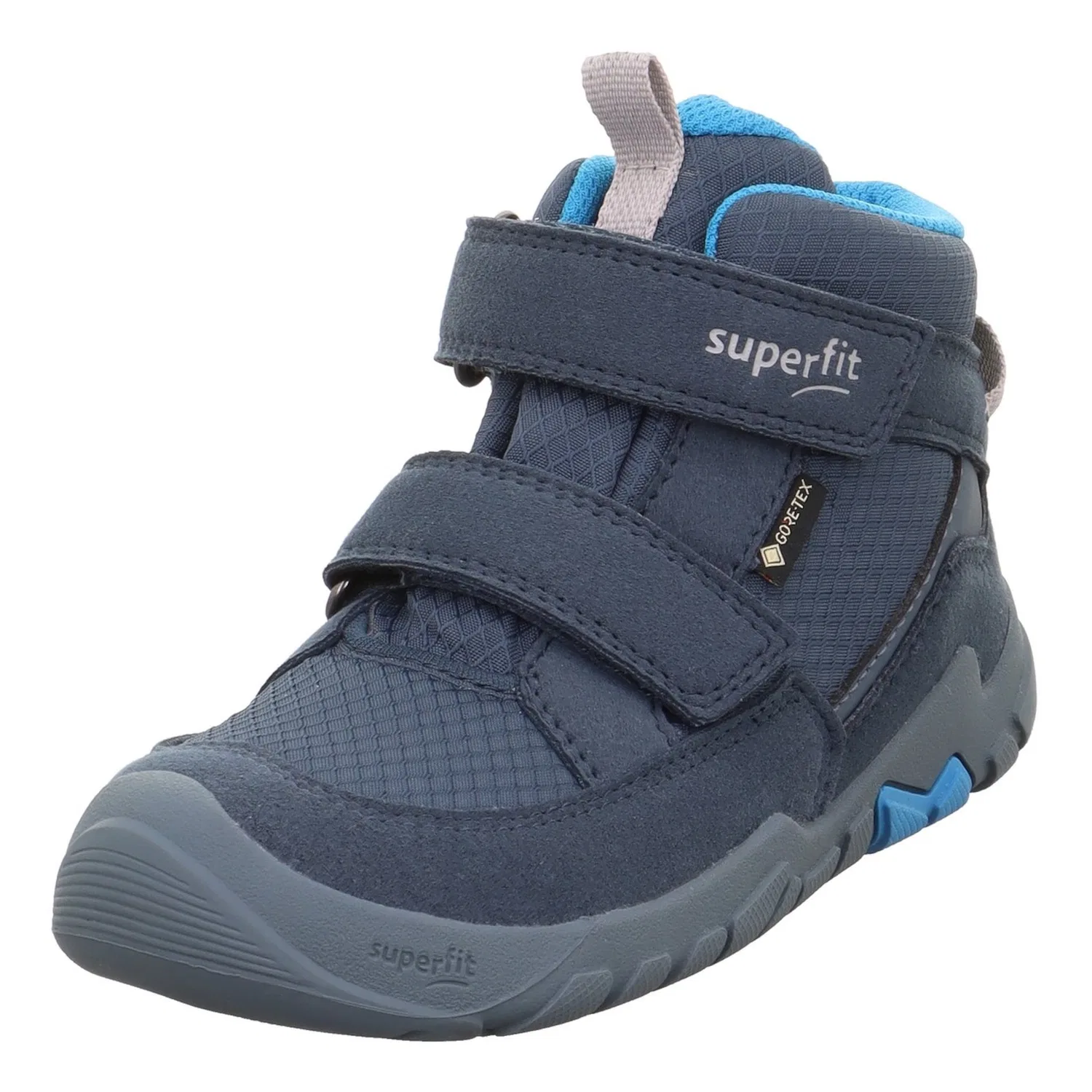 Детские кожаные ботинки на липучке Superfit, Blue