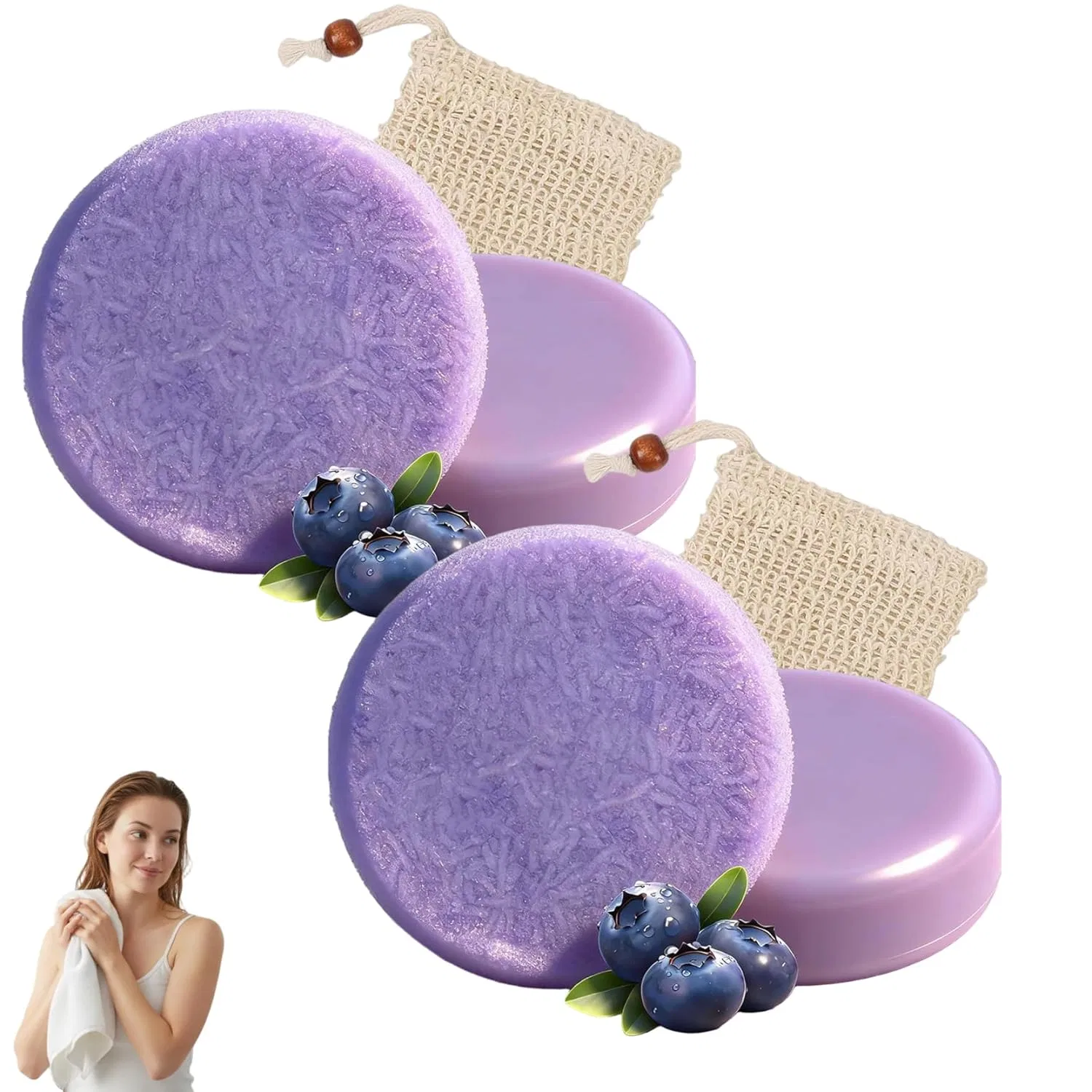 Набор шампуня и кондиционера Blueberry Fields, органический, Elyebxj, 2 шт., 350 г