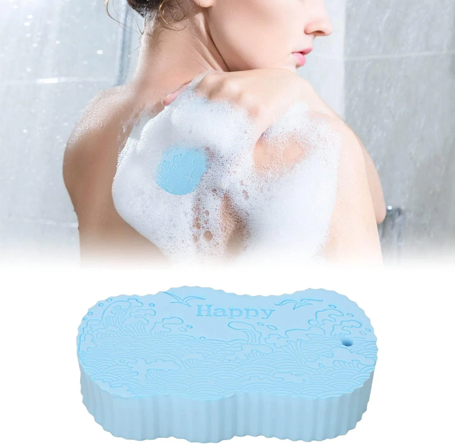 3D Отшелушивающая губка MYFTO, 4 шт, Blue