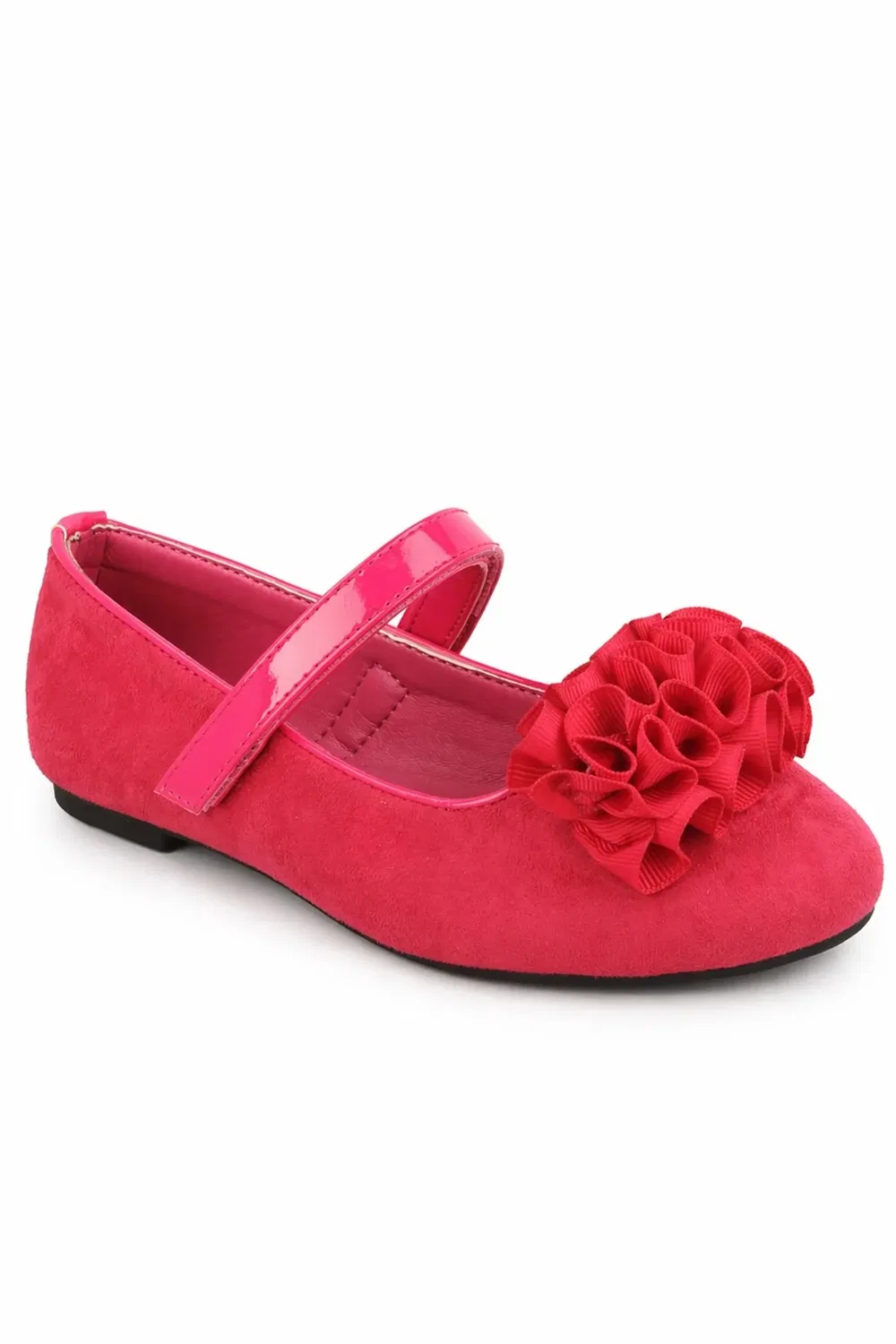 Балетки с цветочной отделкой Mary Jane Spot On, Fuchsia