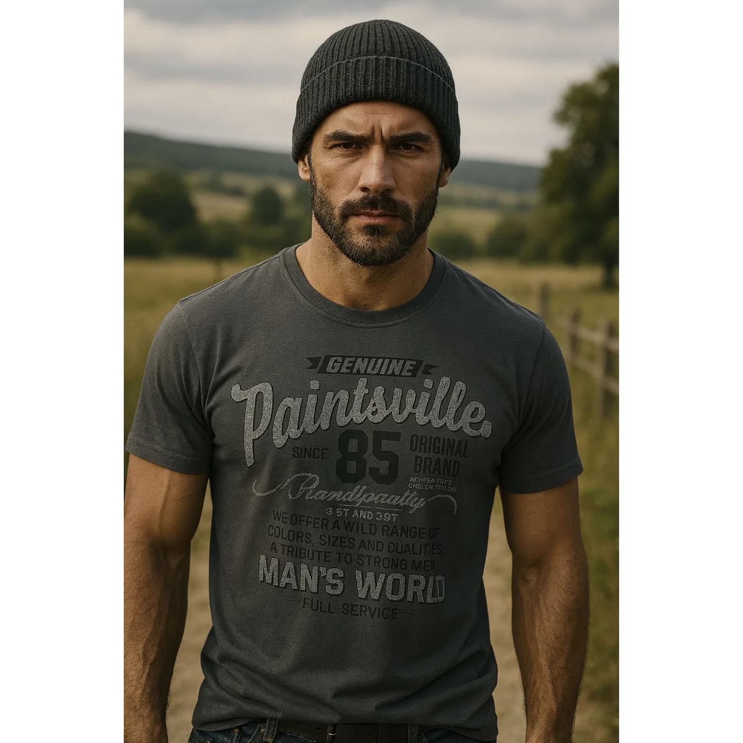 Детская футболка с принтом Man's World, Dark Grey