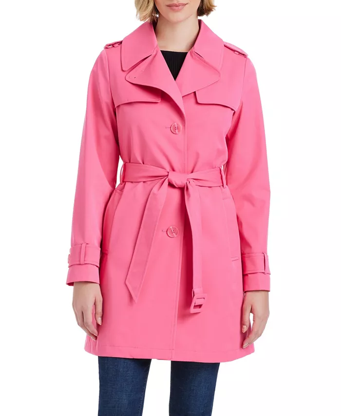 

Женское короткое однобортное пальто с плиссированной спинкой kate spade new york, розовый