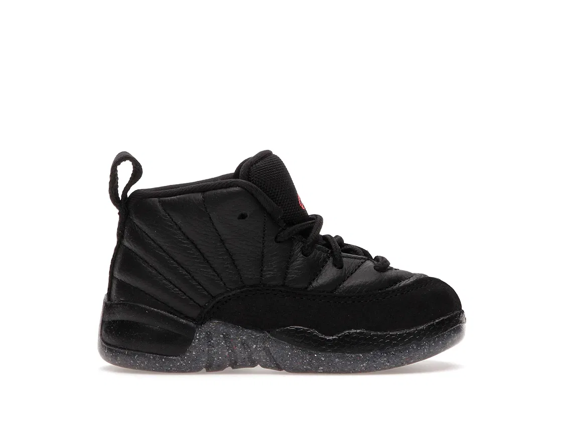 Детские кроссовки Lifestyle с устойчивых материалов Jordan 12 Retro, Black/Black-Bright Crimson-White