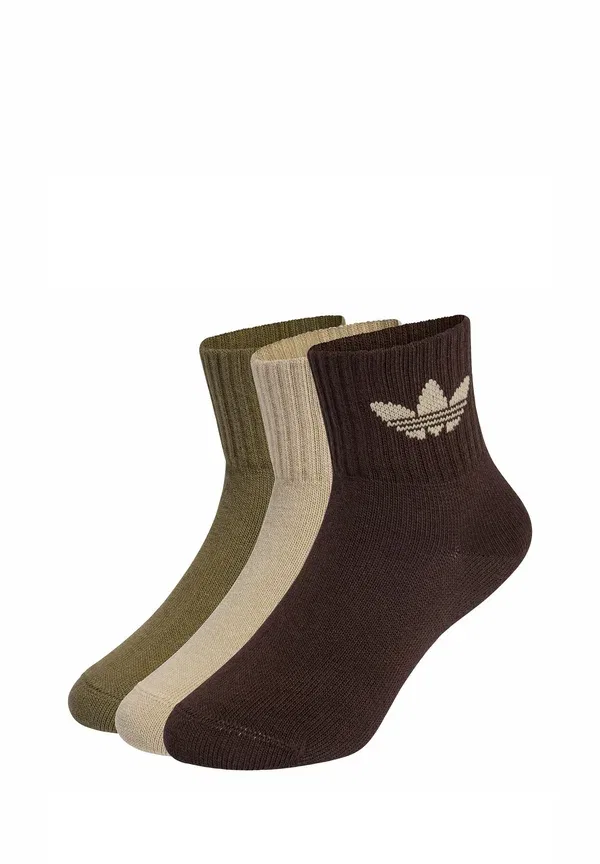 Носки средней длины, 3 пары, унисекс, для детей Adidas Originals, хаки/оливковый
