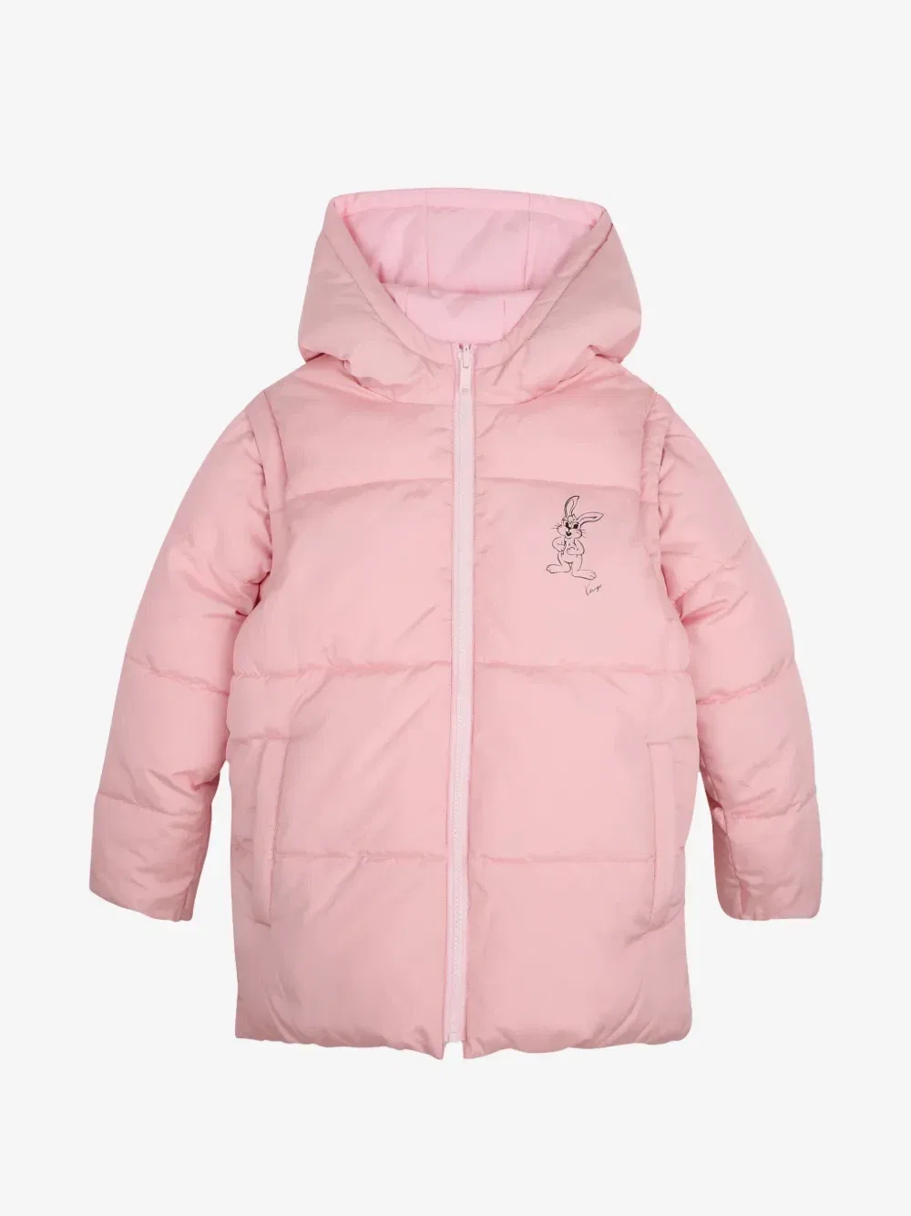 Двусторонняя куртка со съемными рукавами Kenzo Kids, розовый