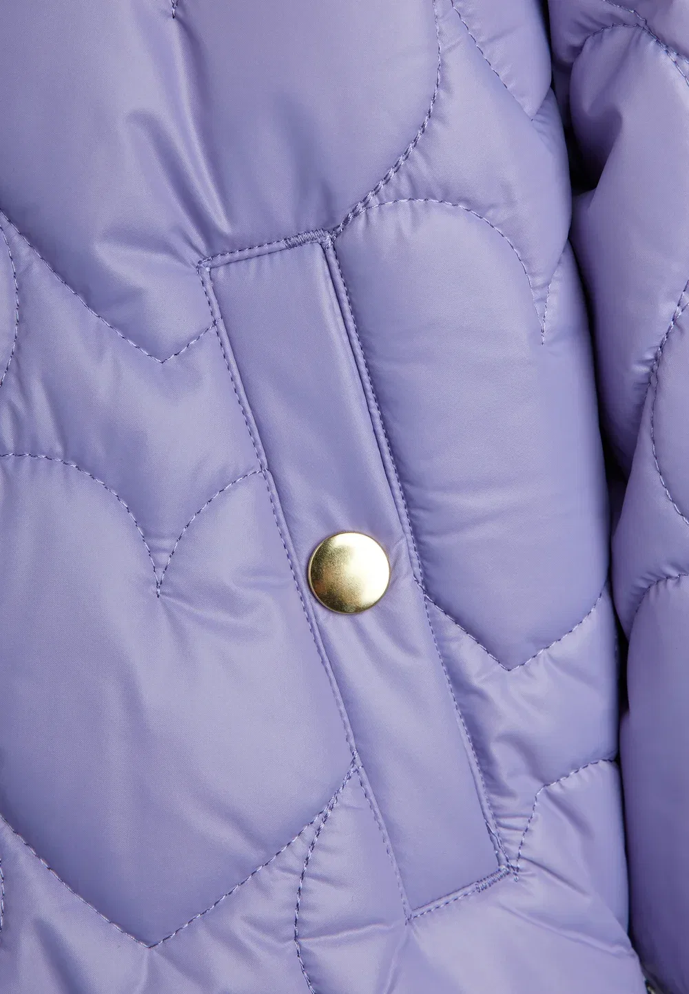 Зимняя куртка унисекс с стеганым рисунком в форме сердца Mini Rodini, Purple — фото 4