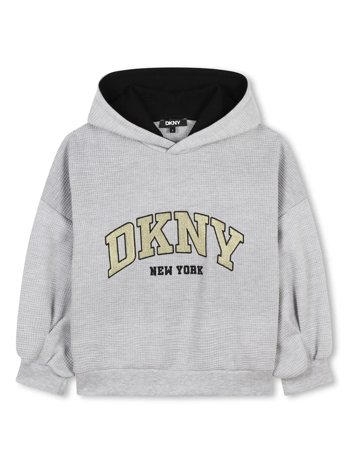 DKNY Худи с вышитым логотипом серого цвета