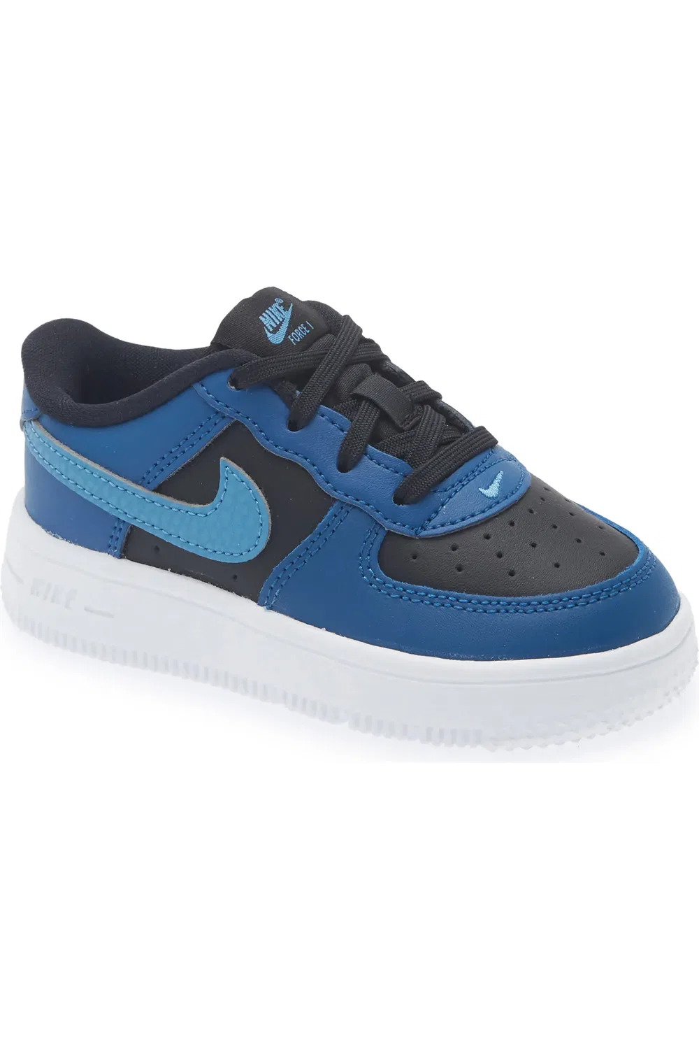 Детские кроссовки баскетбольные Air Force 1 Nike, Black/Dutch Blue/Blue/White