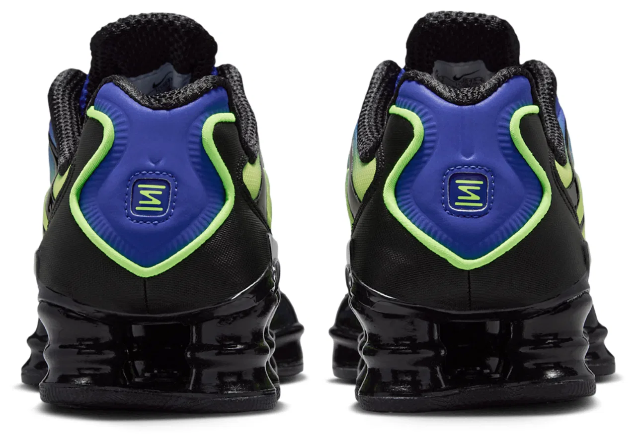 Детские кроссовки для мальчиков Nike Shox TL, Black Lapis Volt Ice — фото 3