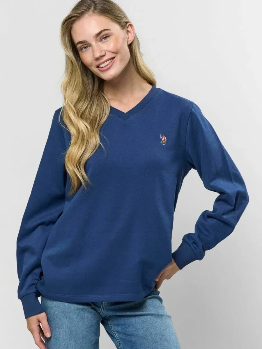 Свитер U.S. Polo Assn. 'UWMacy' синего цвета — фото 3