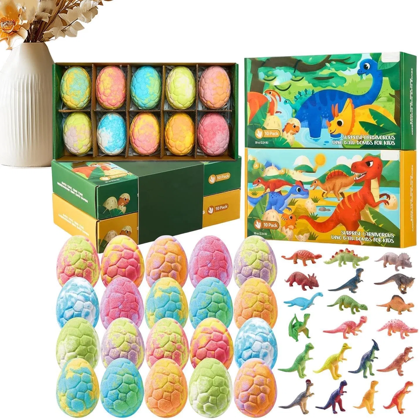 Бомбочки для ванны с игрушкой, динозавры, Nixiara, 1 штука, стиль B