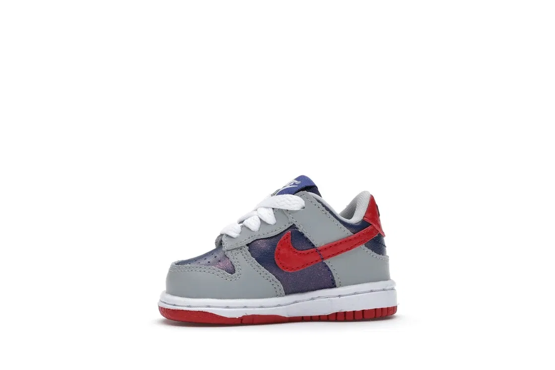 Детские кроссовки для мальчиков с кожаным верхом Nike Dunk Low Nike, Hyper Blue/Samba-Silver — фото 3