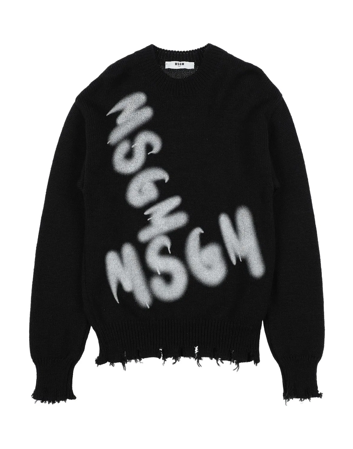 Детский свитер с принтом Msgm, черный