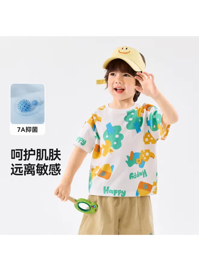 Футболка с коротким рукавом с принтом Doodle Home, разноцветный — фото 4