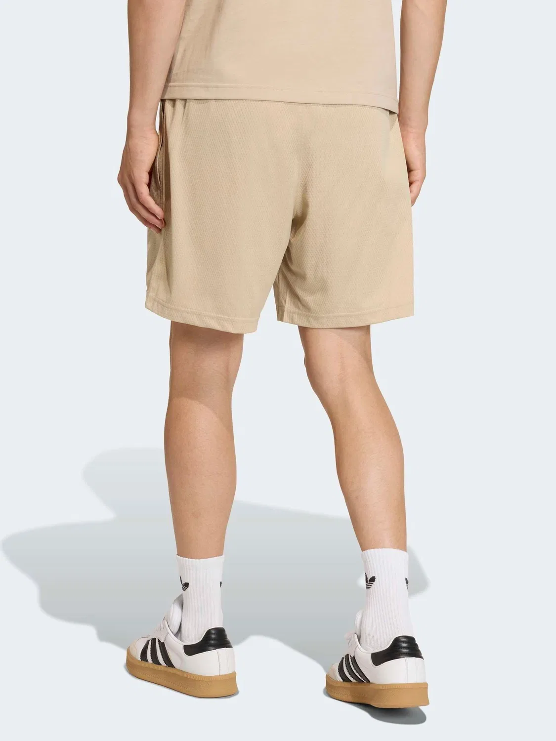 Шорты Trefoil Essentials Mesh, adidas Originals, кремовый — фото 2