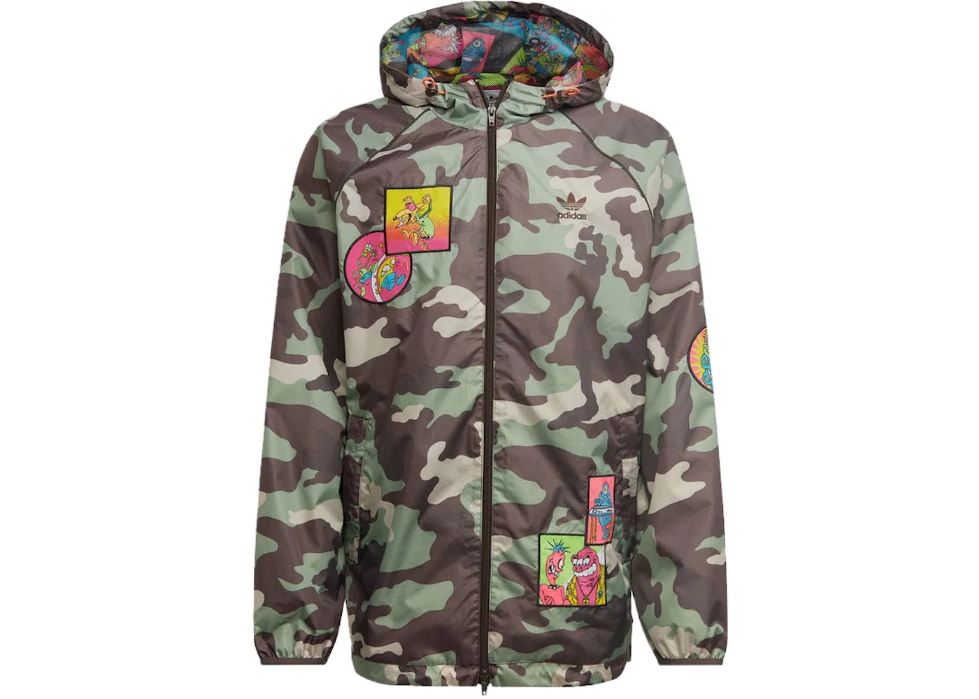 Мужская ветровка с камуфляжным принтом Adidas Jeremy Scott, Camo