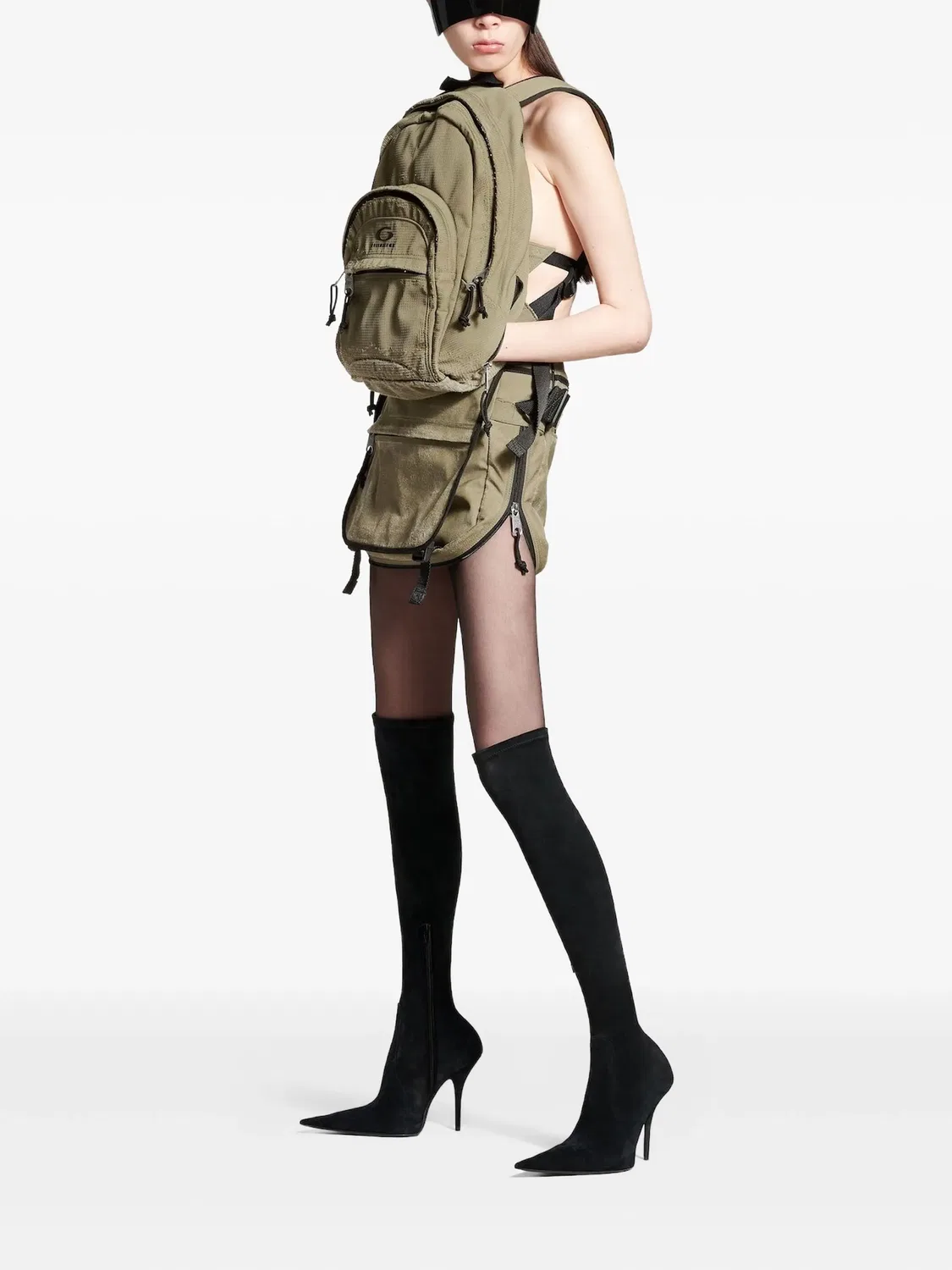 Мини-юбка 'Bag' от Balenciaga, светло-оливковый — фото 2