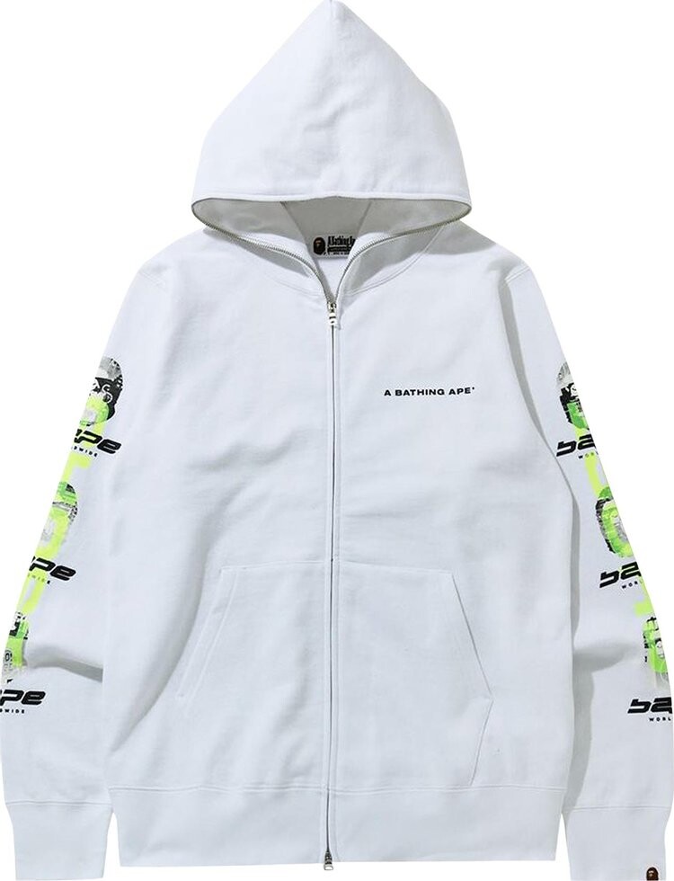 

Худи BAPE Ghost Full Zip Hoodie 'White', белый
