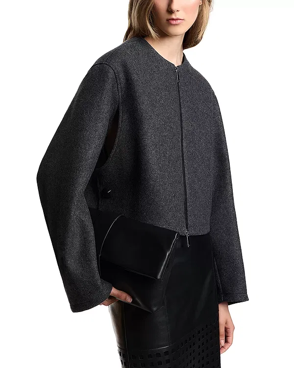 Женская куртка из искусственного меха Emporio Armani, Dark Grey Melange — фото 3