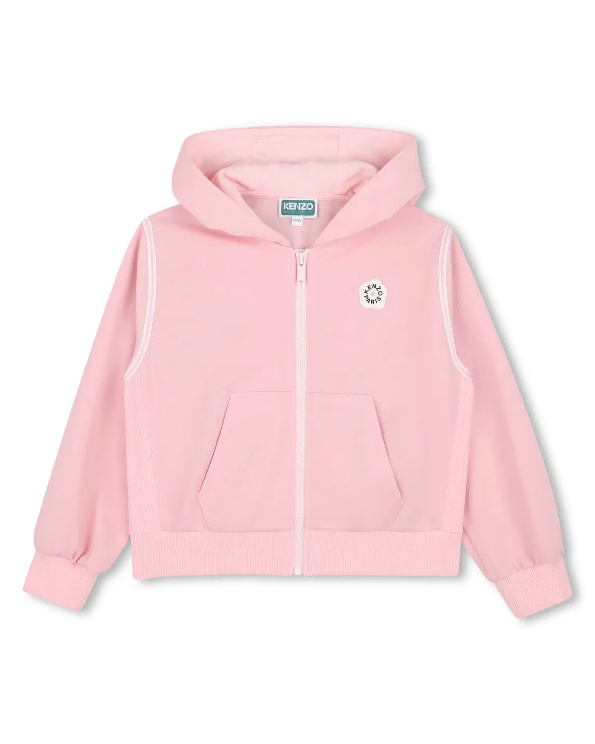 Детская худи для девочек с принтом Kenzo Kids, Розовый