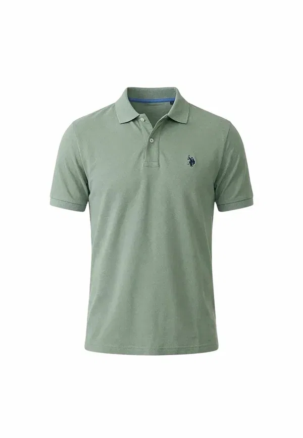 Поло из хлопка King polo m/m, U.S. Polo Assn., Verde Salvia, зеленый — фото 4