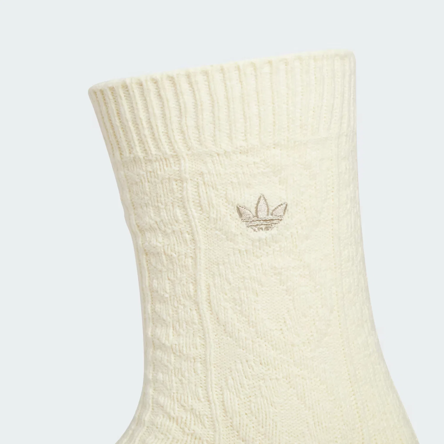 Носки с косами, набор из 3 пар, u ori cable knit Adidas Originals, теплая ваниль/хаки — фото 2