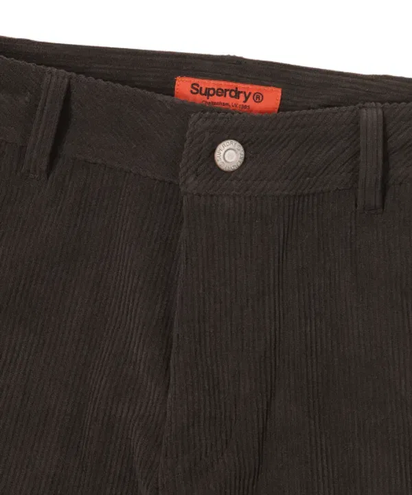 Штаны вельветовые прямые карго, Carpenter Superdry, коричневый — фото 3
