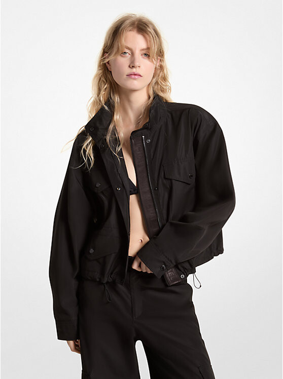 

Куртка-ветровка Michael Kors Logo Tape Woven Anorak, черный